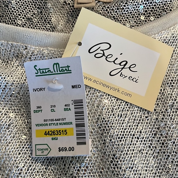 Eggshell sparkly top - Picture 3 of 3